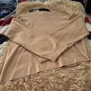 Fashion Nova Tan Crew Neck Sweater and matching pants